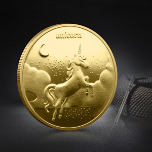 歯の妖精ゴールドコインUV印刷用金属記念コインユニコーン記念コイン工場価格 - Product Image 1