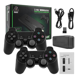 เกมแพดไร้สายสำหรับเด็กและผู้ใหญ่เครื่องเล่นเกมแบบมือถือไร้สายเกมแพดสำหรับเล่นวิดีโอเกมแบบ M8พร้อมตัวควบคุม2ตัว - Product Image 1