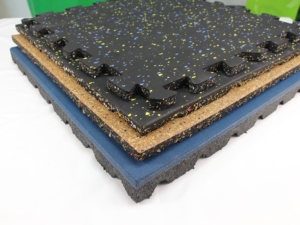 高品质三元乙丙橡胶地板联锁彩色斑点橡胶健身垫 - Product Image 2