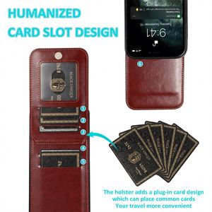 Laudtec翻盖皮革外壳，适用于iPhone 14 Pro Max 13 12迷你11 X XR XS 7 8 Plus钱包外壳，带信用卡支架 - Product Image 4
