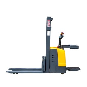 Grúa apiladora eléctrica de doble elevación eficiente Carretilla elevadora hidráulica para manejo de paletas para carga y descarga rápida de industrias minoristas - Product Image 5