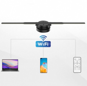 3D Hologram LED fan quảng cáo hiển thị máy chiếu đám mây Wifi App kiểm soát Holographic Fan hiển thị kỹ thuật số biển và hiển thị - Product Image 3