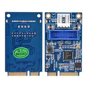 Mini <strong>PCI</strong>-E to USB 3.0 2-Port Expansion Card Front-mounted 19-Pin with Small 4PIN Power Supply Used for Desktop - Product Image 5