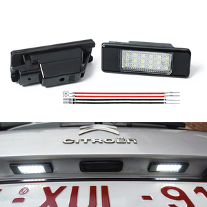 2x LED numarası plaka işık için Peugeot 206 207 307 308 406 407 5008 ortağı Citroen C3 C4 C5 BERLINGO sasaxo beyaz - Product Image 2