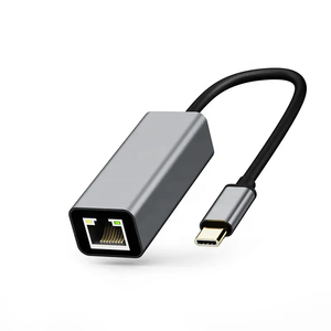 Adaptador Gigabit Ethernet de 1000 Mbps de alta calidad directo de fábrica tipo C RJ45 red LED USBC LAN inalámbrica externa Stock - Product Image 2
