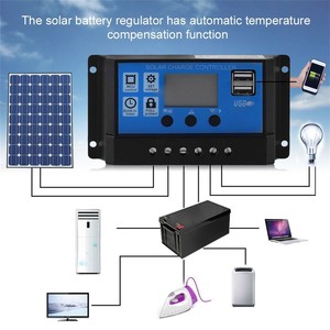 LIKOU Dual USB LCD Display Solar panel PWM Regler Batterie Controller mit Dual USB LCD Display - Product Image 5