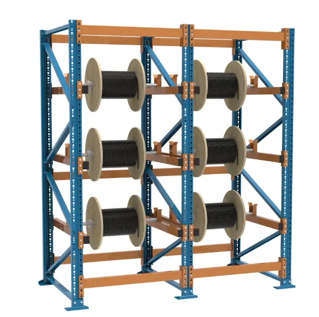 Étagère de rangement robuste pour bobines de câbles