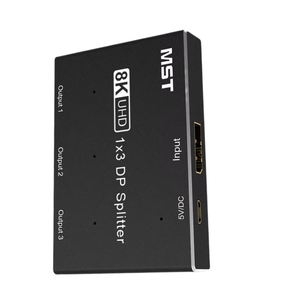 8K DisplayPort Divisor de video de 3 puertos DP1.4MST 8K @ 30Hz 4K @ 144Hz Distribuidor de video HD DP1.4MST Divisores y convertidores de video - Product Image 2
