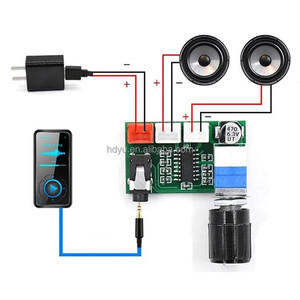 XH-A157モジュールデジタルアンプボードPam8403,ボリュームノブAux入力Usb5v電源デュアル3W出力モジュール - Product Image 6