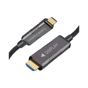CableCreation 3.1 USB tip C HDMI 32ft/10M Fiber optik kablo 5mm dış 4K bilgisayar ev sineması için ses Video PVC örgü - Product Image 1