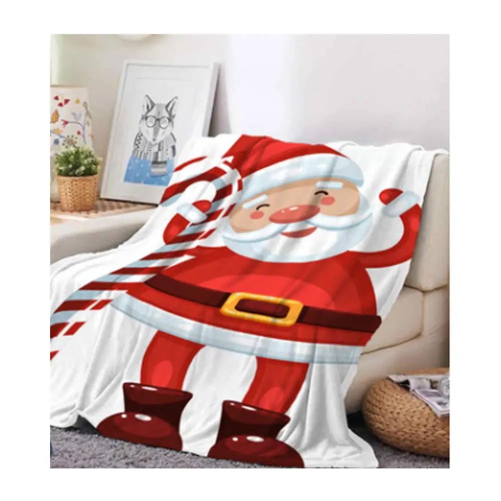 कम कीमत वाला बेबी फलालैन रिसीविंग कंबल क्रिसमस स्नोमैन कार्टून उत्सव गतिविधियों के लिए सुपर सॉफ्ट थर्मल कंबल क्रिसमस