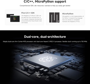 10PCS RP2350-Zero Mini-Entwicklungs platine, Raspberry Pi-Mikrocontroller-Entwicklungs platine