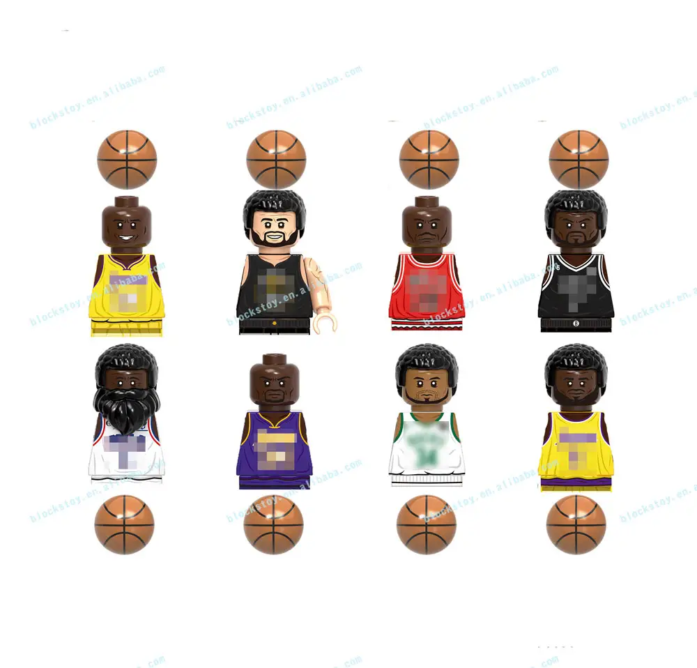 G0107 nuovo famoso giocatore di basket Star del cinema Kobe Curry Durant Harden James assemblare blocchi di costruzione Figure raccogliere giocattolo