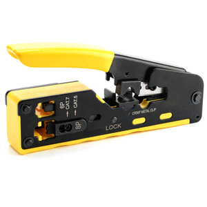 มัลติฟังก์ชั่น cat5e cat6 cat7 Crimper rj11 RJ12 RJ45 ผ่านสายเคเบิลเครือข่ายคีม ez CRIMPING เครื่องมือ - Product Image 1