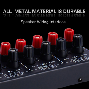 300W <strong>1</strong> <strong>Input</strong> <strong>4</strong> <strong>Output</strong> Power Amplifier and Audio <strong>4</strong> Zone Audio Signal <strong>Switcher</strong> Single Audio <strong>Input</strong> Distributor Panel Signal Booster