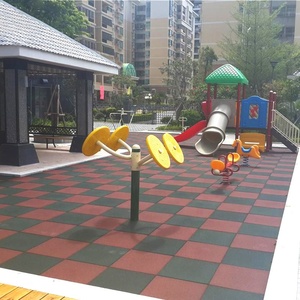 耐用环保户外橡胶砖，游乐场用再生橡胶地板