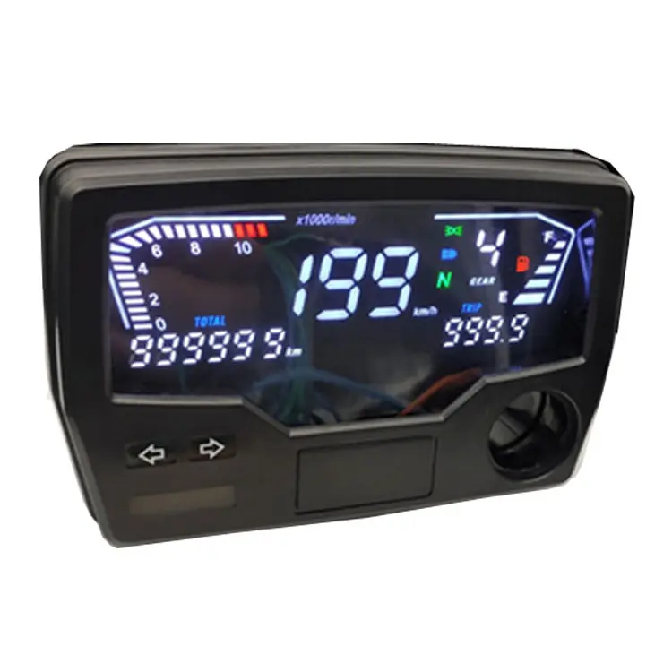 Compteur de vitesse n ° 72, horloge, LED LCD, compteur de vitesse, odomètre numérique, tachymètre, prix compétitif, nombreuses pièces de moto