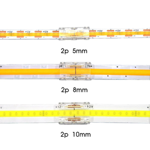 COB Strip to Wire <strong>LED</strong> Connectors 5 8 10mm Connection Solderless Extension for CCT <strong>LED</strong> Strip Lights 2 3Pin Connector - Product Image 3