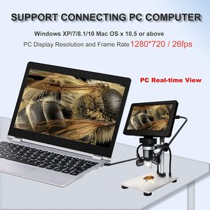 7英寸显示屏LCD数码显微镜12MP数码相机8个led 1200X USB控制显微镜 - Product Image 5