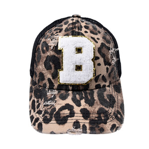 BQMA-3 גברים נשים Snapback היפ הופ כובע קיץ 26 אנגלית מכתב חיצוני רשת כובע האלפבית Leopard בייסבול כובע