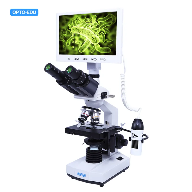 OPTO-EDU A33.5121-TH 7 "LCD Biologique et USB Portable Double Lentille Numérique Microscope, 2.0M