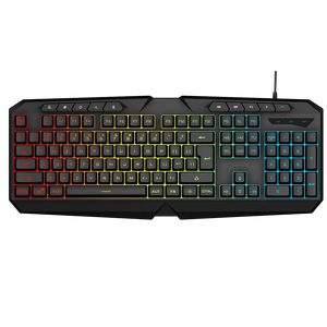 Factory OEM Hot Sale Colorful Backlit Membrane Gaming <strong>Keyboard</strong> 104 Keys Rainbow Backlight Gaming <strong>Keyboard</strong> with Multimedia Keys - Product Image 1