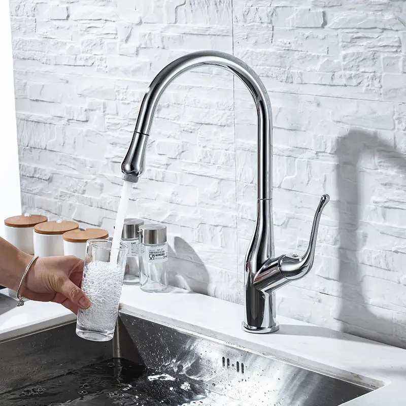 Home Küche Wassers parhahn Flexibler Schlauch Chrom Küchen armatur Für Waschbecken