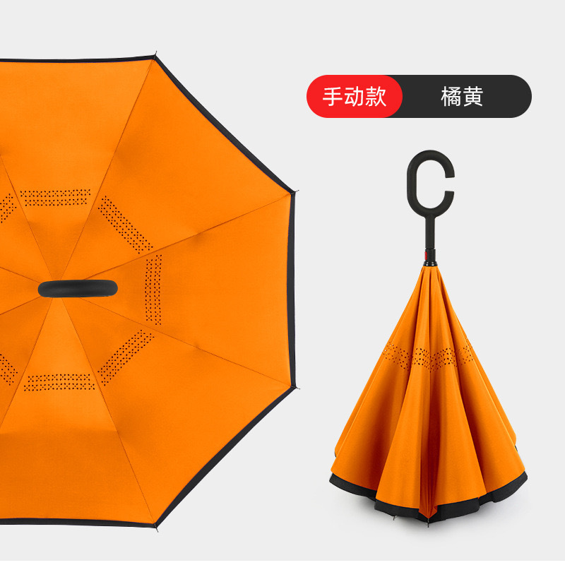 Orange-yellow double-layer canopy, extra thick reinforced, suita