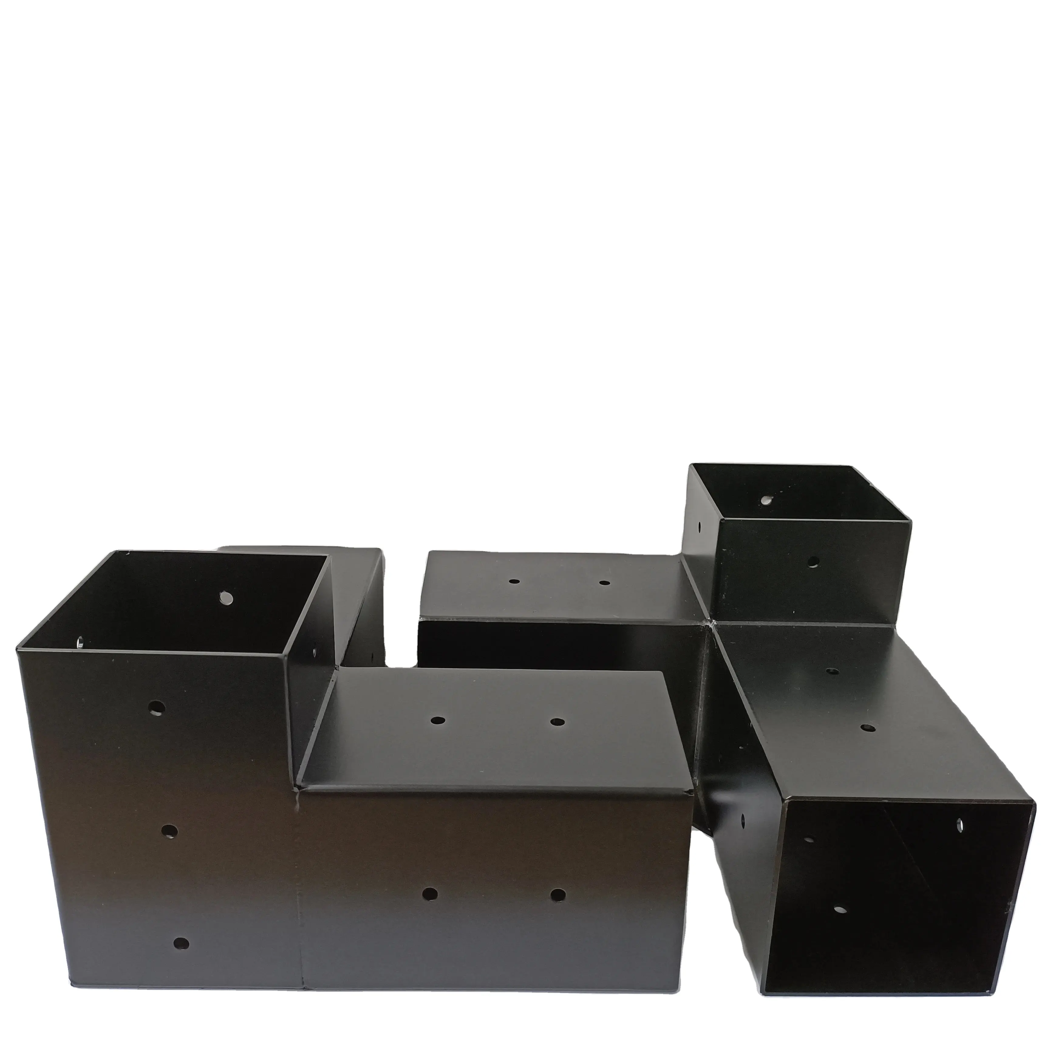 4x4 6x6 Pergola Kit Elevated Wood Stand Kit with Steel Brackets Modular Sizing Pergola Brackets