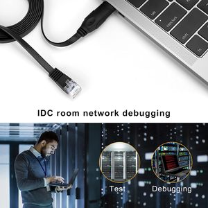 USBコンソールデバッグシリアルケーブル4 FT USBイーサネットアダプターFT232RLチップブラックPVCジャケットUSB RJ45コンバータコンピュータ用 - Product Image 2