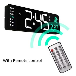 Multifunctional Clock Remote Setting <strong>Memory</strong> <strong>Function</strong> Calendar Temperature Display Big Digital LED Wall Alarm Clock