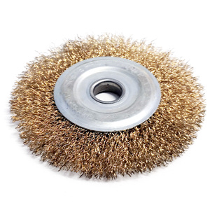 Industrial <strong>Polishing</strong> <strong>Brush</strong> 200mm Circular <strong>Brushes</strong> Crimped <strong>Wire</strong> Plating Copper <strong>Wheel</strong> <strong>Brush</strong>