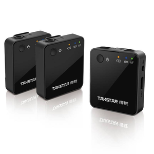 For TAKSTAR V1 2.4G Small Lavalier Wireless Microphone <strong>Kit</strong> for Live Broadcasting Interview Recording &amp; Speech for Vlogging - Product Image 1
