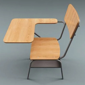 Hiện đại bằng gỗ Đại Học Lớp học kết hợp ghế bàn ghế cao đẳng với văn bản máy tính bảng - Product Image 6