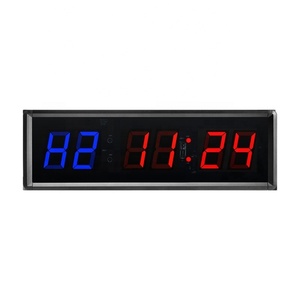 Yoga Sport Tagungsraum LED Intervall Timer Countdown/Up Uhr Stoppuhr Fernbedienung im Auto Home Gym Fitness Blau und Rot 1,5 Zoll - Product Image 1