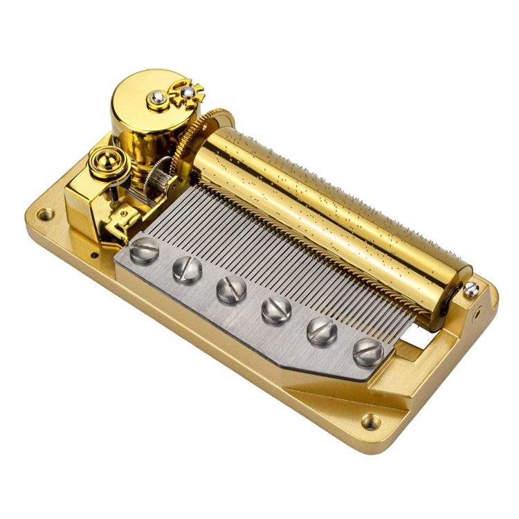 Boîte à musique de luxe dorée à 50 notes