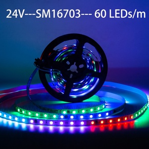 5V 12V 24V แอดเดรสพิกเซล RGB Ruban LED โปรแกรม WS2812 WS2812B RGBIC กลางแจ้งกันน้ํา Dream แอดเดรส LED Strip Light