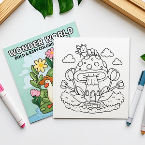 สมุดระบายสี24หน้าของโลกมหัศจรรย์ที่มีลวดลายเรียบง่ายรองรับสมุดระบายสีที่ปรับแต่งได้ - Product Image 3