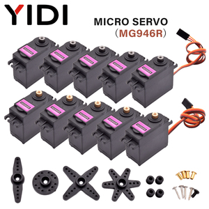 MG946R DC Metall getriebe Digitaler Servomotor 180-Grad-Hochgeschwindigkeitsdrehmoment Analoger Servomotor für RC-Modell Hubschrauber boot Arduino