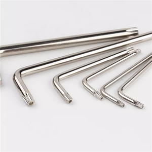 T30 T45 T50 t25 t10 t8 t6t15ニッケルメッキ炭素鋼L字型セキュリティハンドルトルクススターアレンキー - Product Image 1