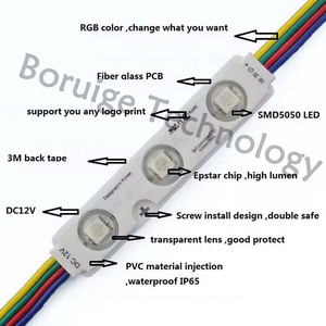 Fabrik direkt 12V smd 5050 RGB LED-Licht modul IP65 digital 0,72 W wasserdicht IP65 RGB LED-Module für Outdoor Letter Sign - Product Image 2