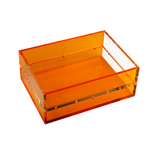 双层矩形储物定制印刷彩色亚克力托盘彩色塑料托盘带磁铁 - Product Image 1