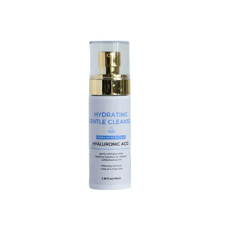 Limpiador facial hidratante para el cuidado de la piel y herramientas, limpiador facial con ácido hialurónico, aceite plam, productos para la piel comunes