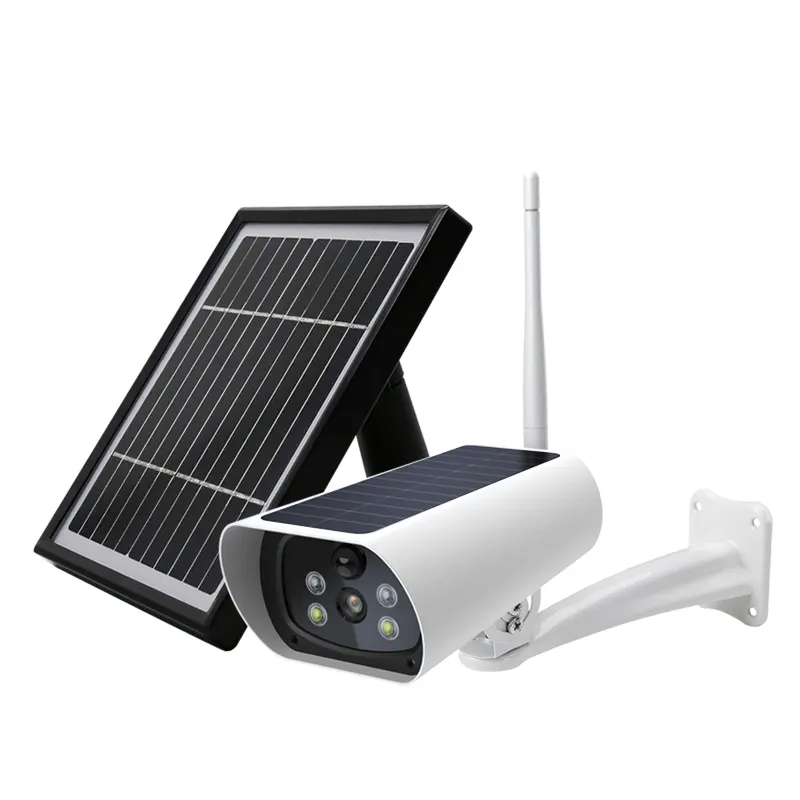 Telecamera CCTV solare OEM con monitoraggio umano visione notturna a colori telecamera IP PTZ Wireless 4g Sim Card alimentata a energia solare