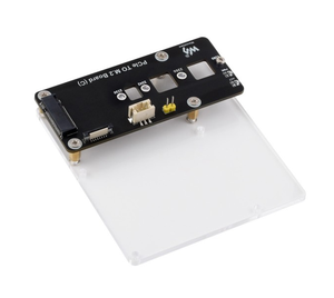 Плата адаптера Raspberry Pi 5 PCIe to M.2 NVMe SSD Поддержка бокового крепления с акриловой пластиной Совместимость с 2230/2242/2260/2280 - Product Image 3