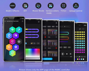 Telecomando UFO tramite app per telefono RGBW Pixel controller LED