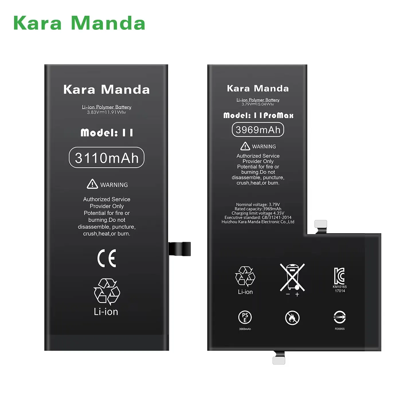 Kara Manda điện thoại di động thường xuyên Công suất thay thế pin kỹ thuật số cho iPhone 5 5S 5c 6 6S 6 cộng với 7 7 cộng với 8 8 cộng với x 11 12 13