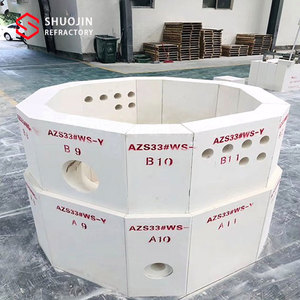 อิฐไฟร์เซอร์คอนคอรันดัมประสิทธิภาพสูงอิฐทนไฟเผาด้วย SiO2ขึ้นรูป - Product Image 2