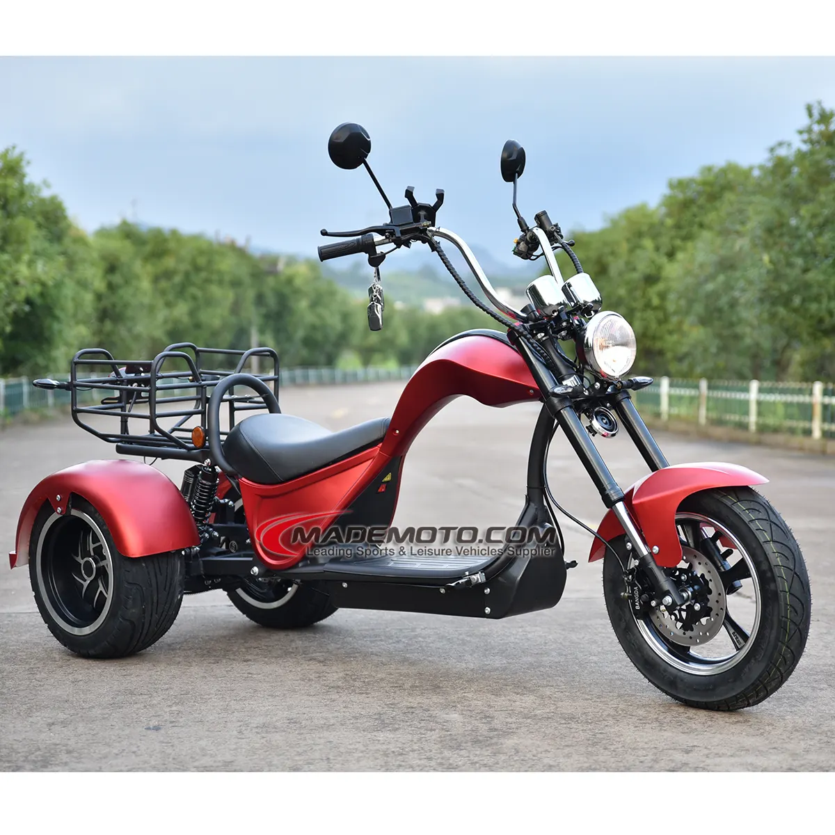 1000w / 1500w / 2000w üç tekerlekli büyük lastik Trike Atv yetişkin üç tekerlekli bisiklet Citycoco 3 tekerlekli elektrikli Scooter