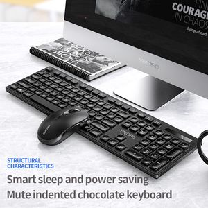 Teclado ergonómico de gran tamaño V3Max 2,4G, ratón de oficina ajustable de 3 niveles DPI, juego de ratón inalámbrico con receptor USB